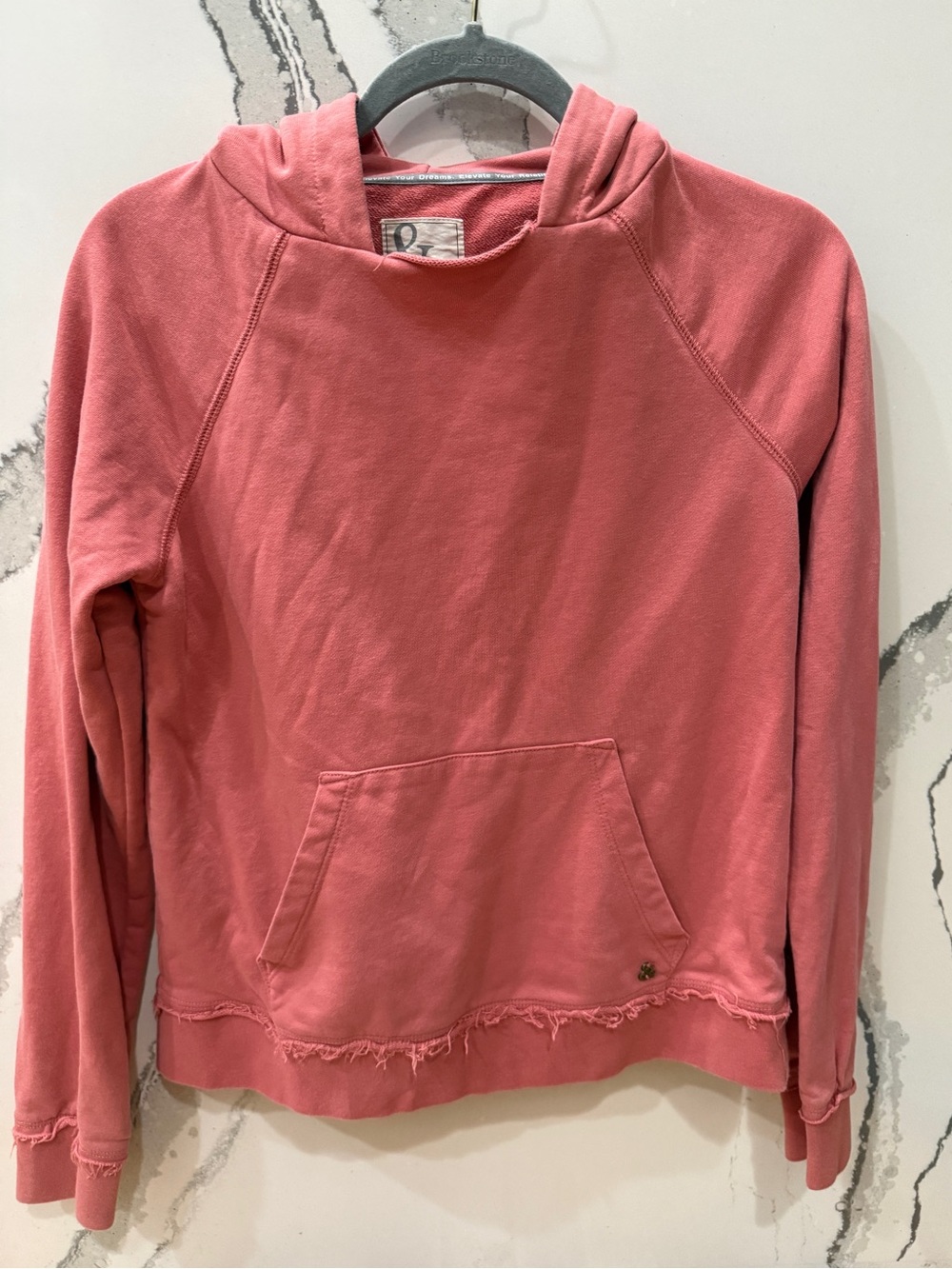 AMPERSAND AVE Dusty Rose Hooded Pullover Sweater